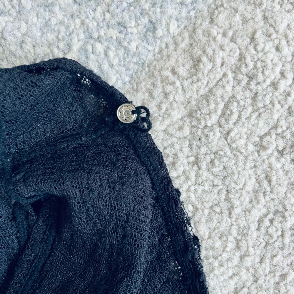 Free People Black Sheer A-Line Dress - Picture 8 of 11